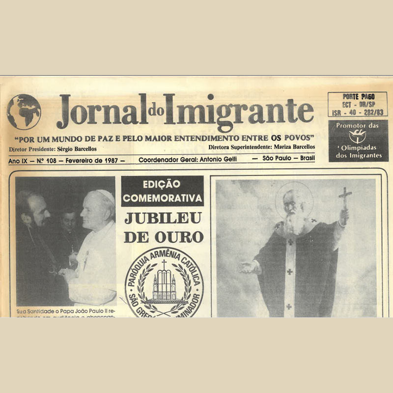 Jornal do Imigrante Ano IX- Nº 108 – Fevereiro de 1987.
