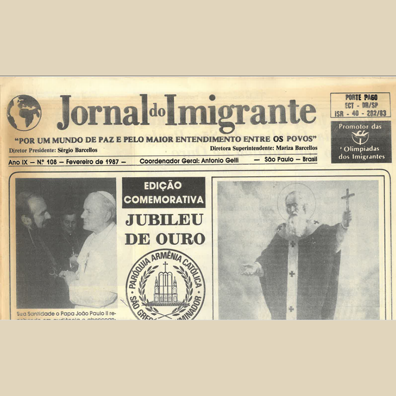 Você está visualizando atualmente Jornal do Imigrante Ano IX- Nº 108 – Fevereiro de 1987.